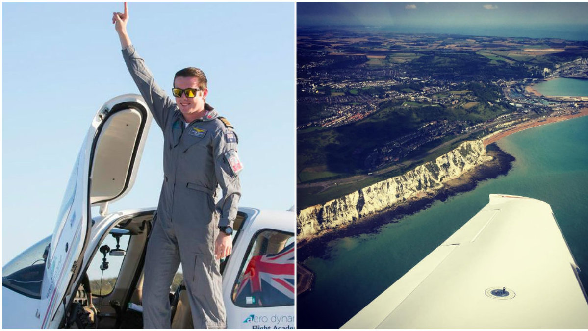 18 år gammal blev Lochlan den yngsta någonsin att själv åka jorden runt i ett enmotorigt flygplan.