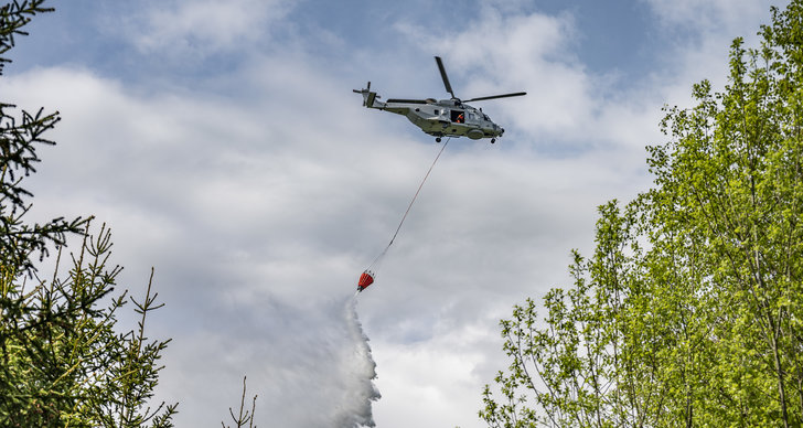 Skogsbrand, helikopter, TT