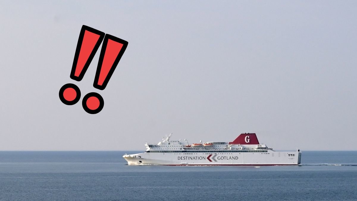 Gotlandsfärjan fick vända nära Oskarshamn