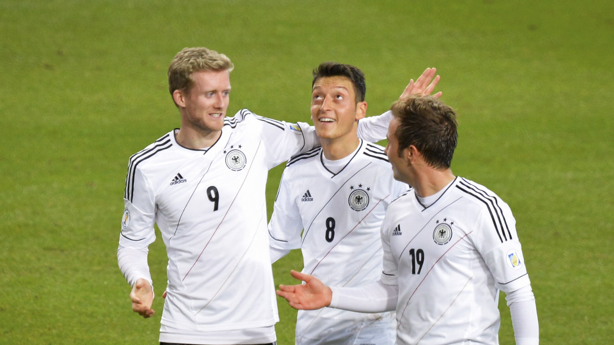 En magisk trio mot Sverige. Andre Schürrle, Mesut Özil och Mario Götze.