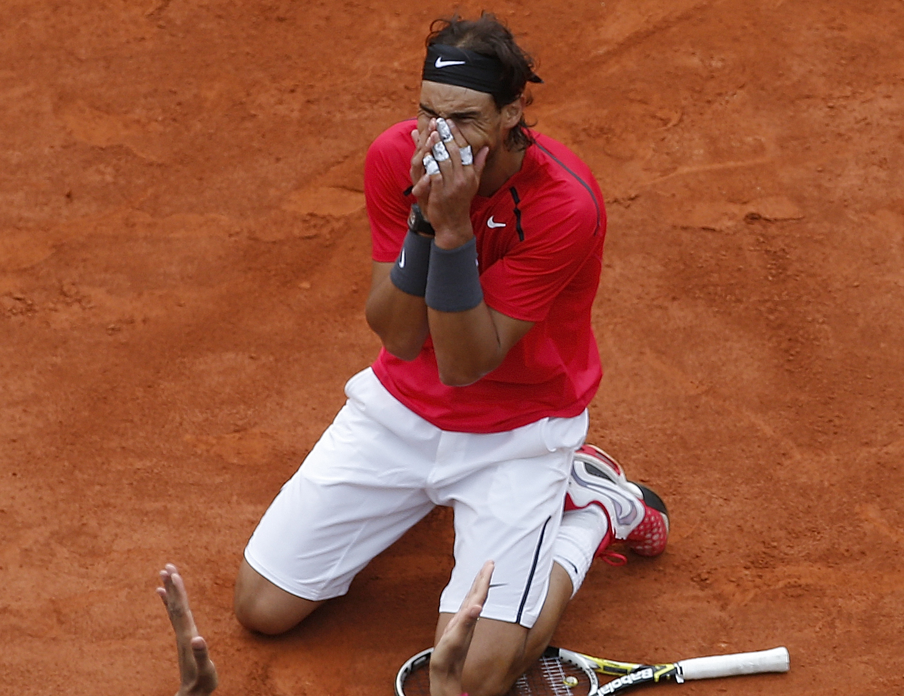 Nadal vann med siffrorna 6-4, 6-3, 2-6, 7-5 mot Novak Djokovic. Nadal vann med siffrorna 6-4, 6-3, 2-6, 7-5 mot Novak Djokovic.