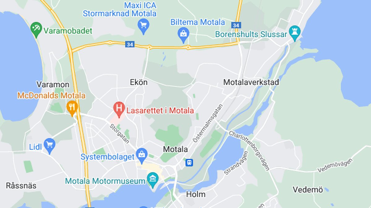 Google maps, Motala
