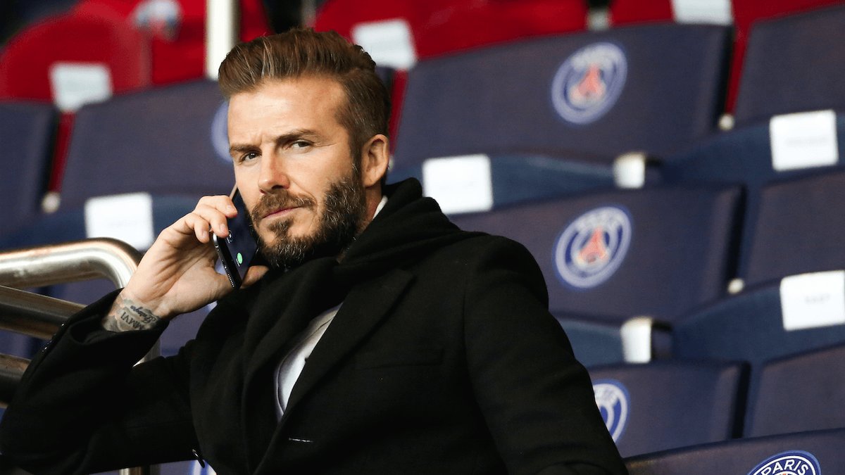 På andra plats hittar vi hunken David Beckham.