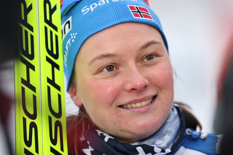 Norska stjärnskottet Julie Myhre har tre pallplatser i världscupen i vinter. Arkivbild.