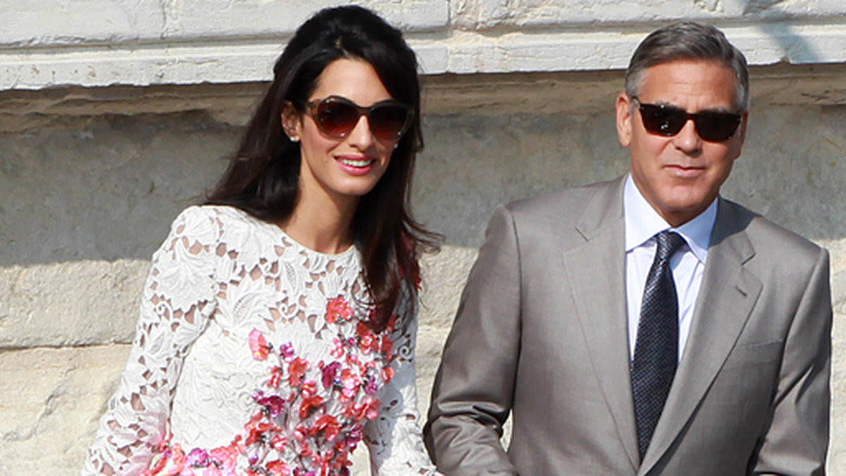 George Clooney och Amal Alamuddin gifte sig i lördags i Venedig. 