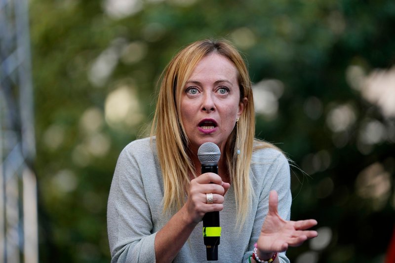 Georgia Meloni gick som 15-åring med i det nyfascistiska partiet MSI – men tar i dag avstånd från fascismen. Arkivbild.
