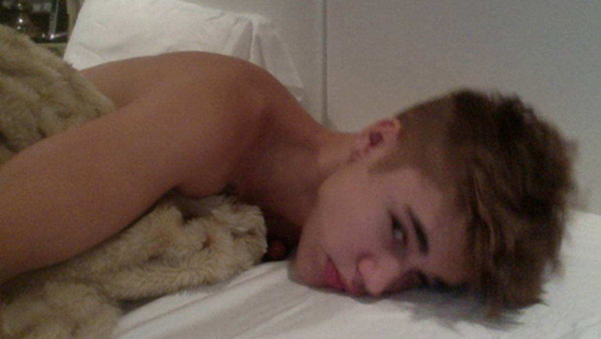 Justin Bieber i sängen. 