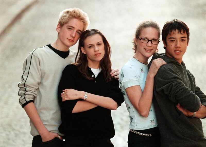 A-Teens 1999: Dhani Lennevald, Sarah Lumholt, Marie Serneholt och Amit Paul.