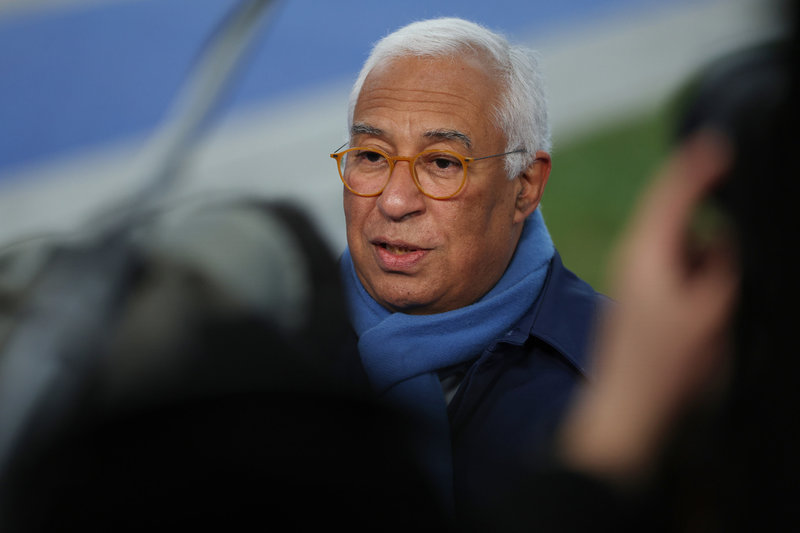 Europeiska rådets ordförande António Costa, fotograferad utanför slottet Alden Biesen där han samlat EU:s stats- och regeringschefer. 