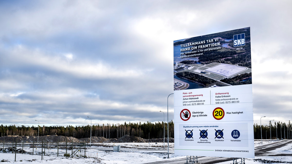 Platsen vid Forsmark kärnkraftverk där SKB planerar att bygga slutförvaret för kärnavfallet från den svenska kärnkraftverken.