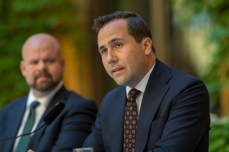 Sveriges bistånd- och utrikeshandelsminister Benjamin Dousa ser USA som de klara förlorarna om tullarna införs. Akrivbild.