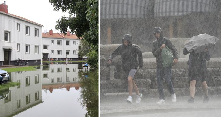 regn, översvämning, SMHI
