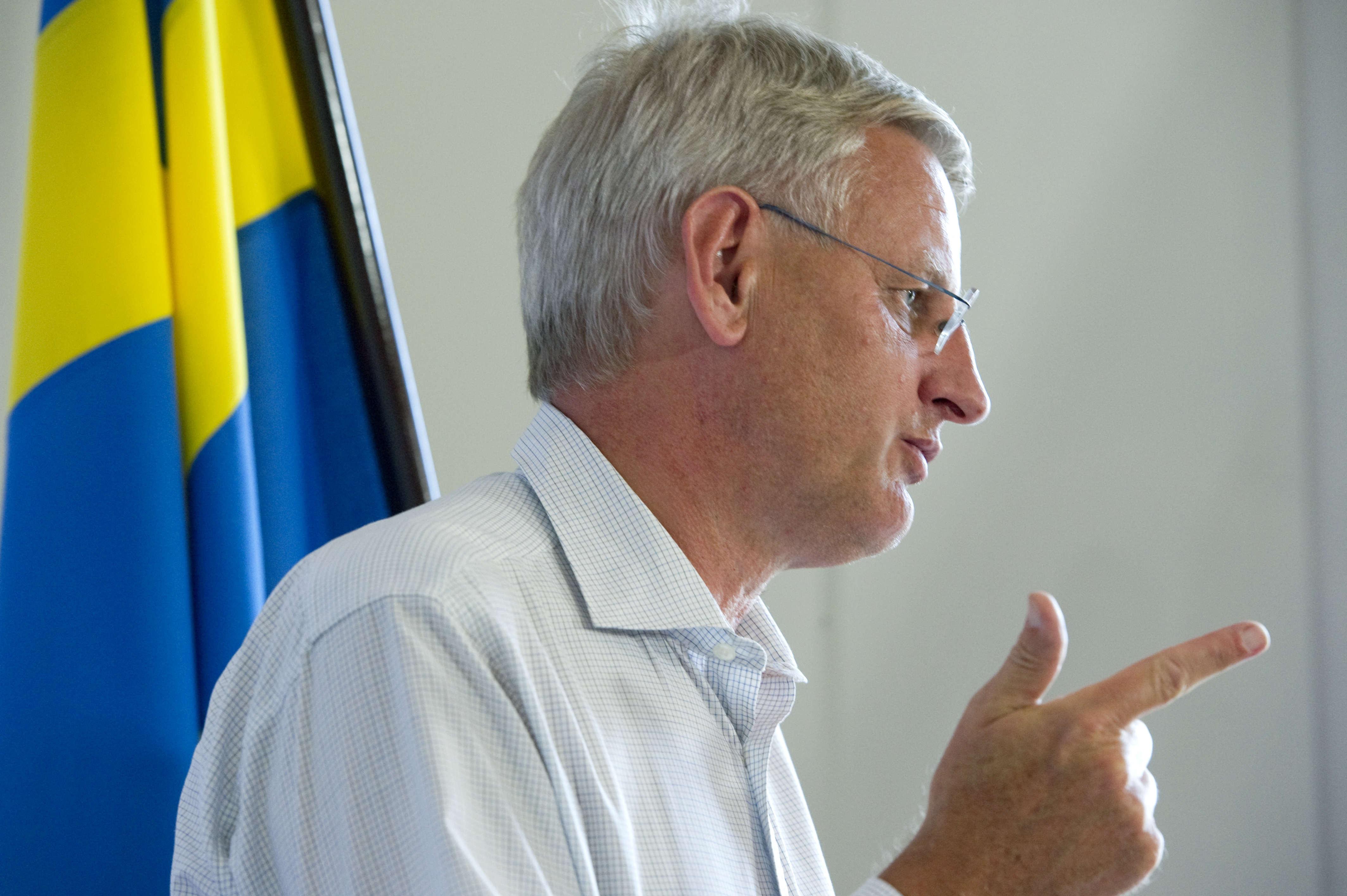 Moderata utrikesministern Carl Bildt är kritisk mot...