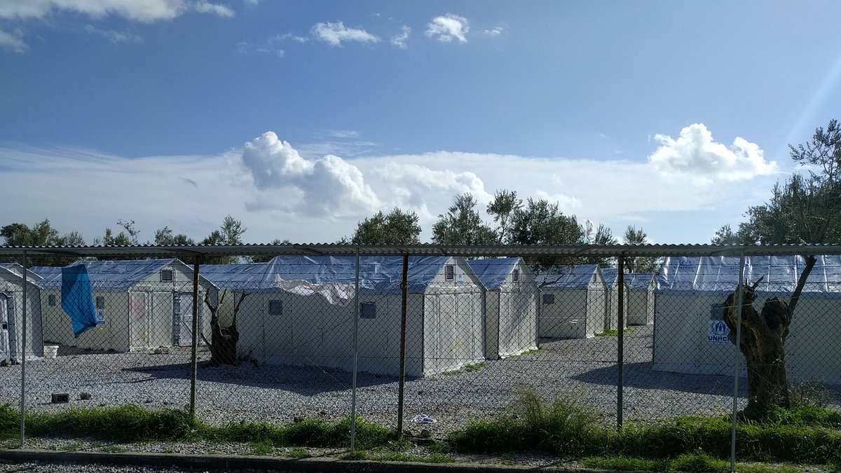 Bild från ett flyktingläger på ön Lesbos.