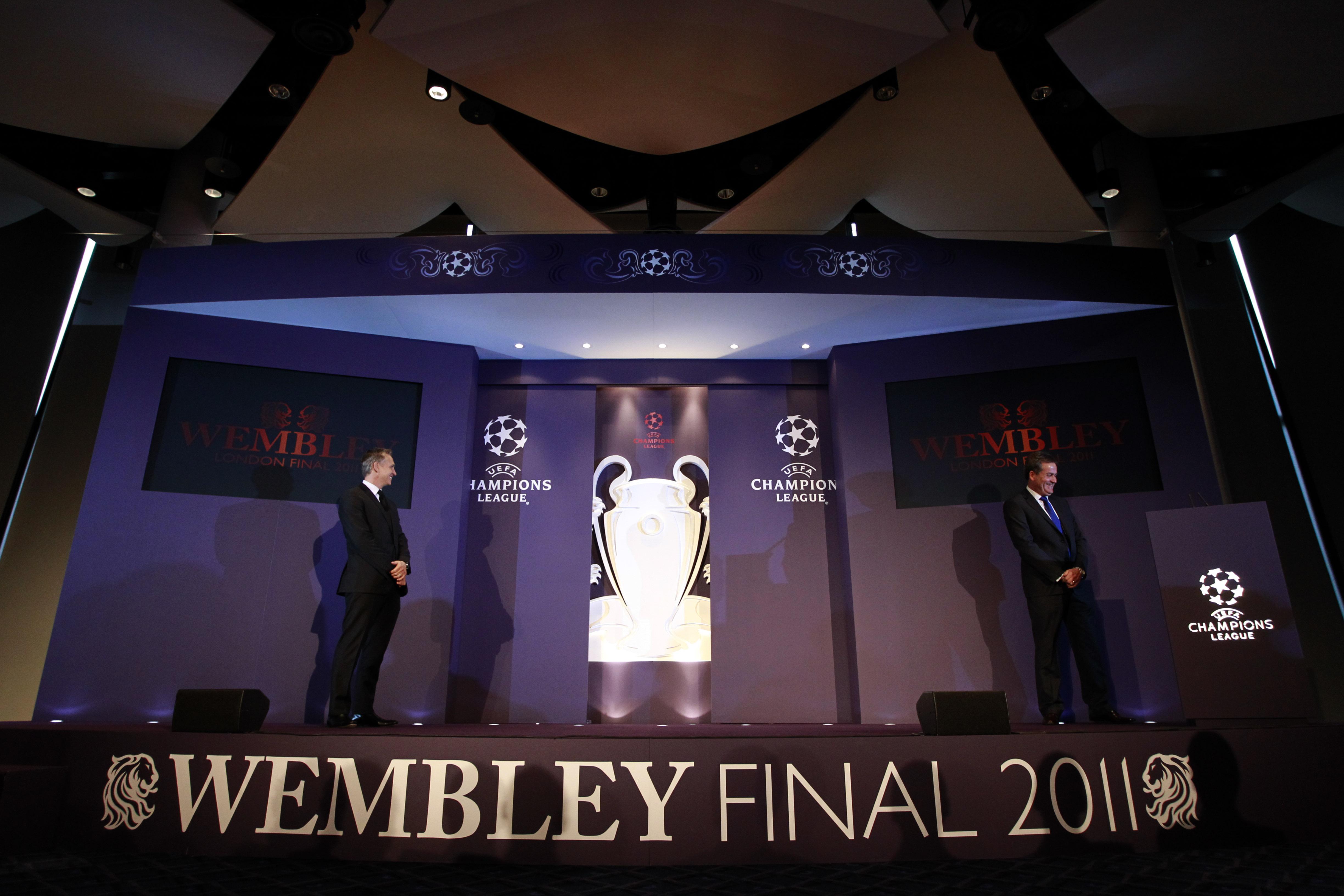 Champions League-finalen spelas i London och på den nybyggda Wembley Stadium.