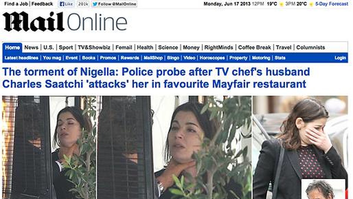 Det obehagliga händelseförloppet på Charles Saatchi och Nigella Lawson fångades på bild.
