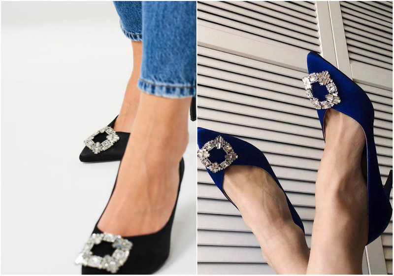 Pumps med diamant