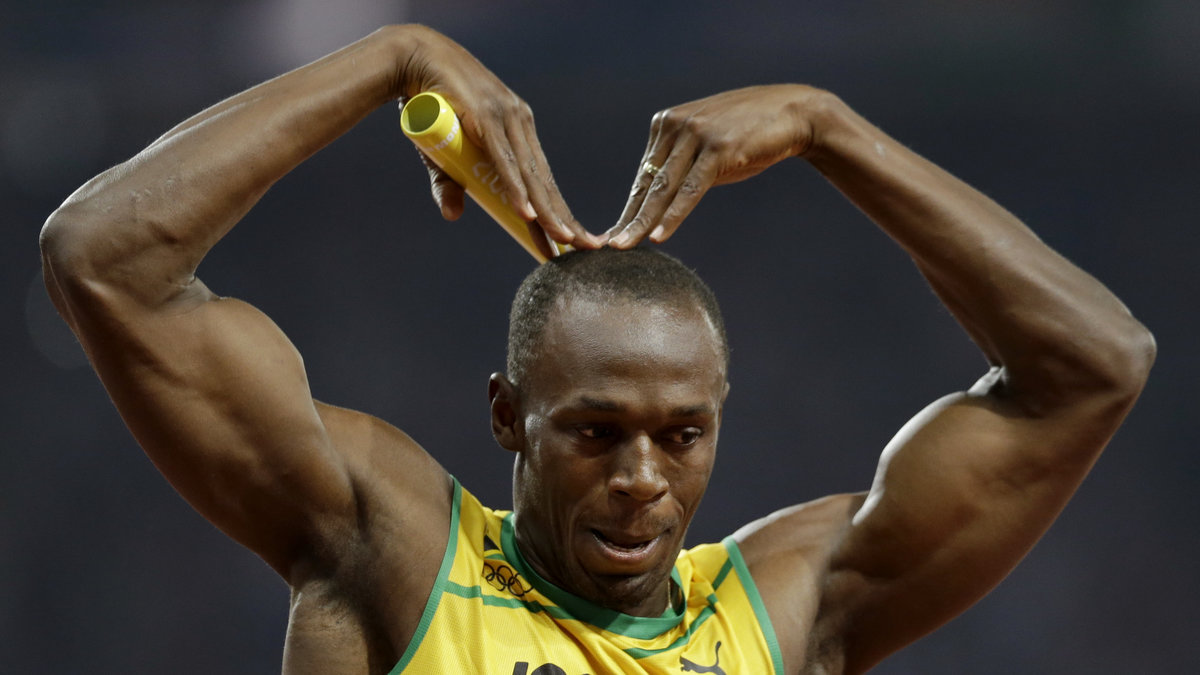Bolt ville inte ge tillbaka pinnen efter segern. 