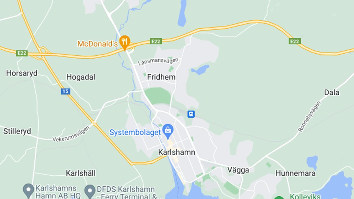 Google maps, Karlshamn