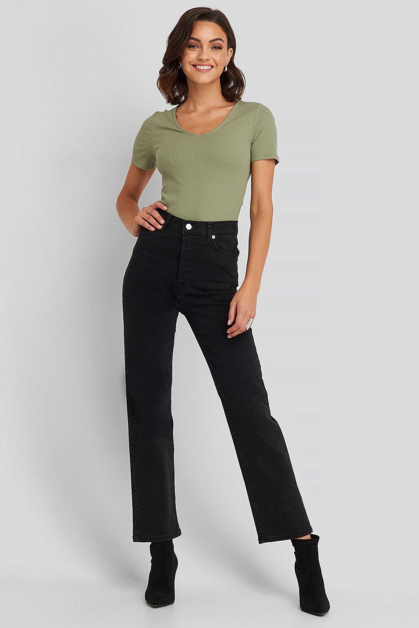 Raka högmidjade jeans Raka högmidjade jeans