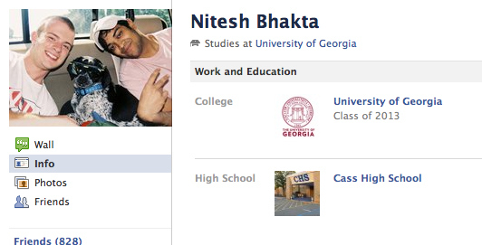 Nitesh Bhakta använde sig av Facebook för att larma om att han hade inbrott. En vän kom till undsättning.