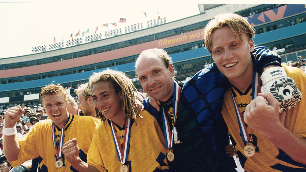 Tomas Brolin, Henke Larsson, Thomas Ravelli och Kennet Andersson 1994.