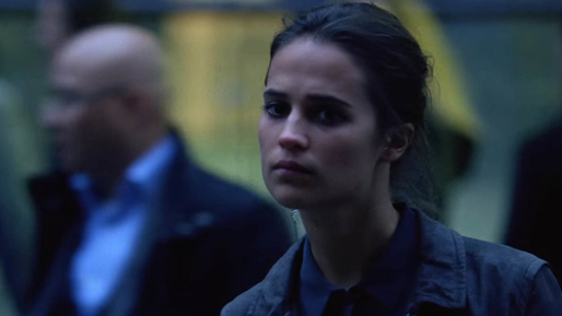 Alicia i trailern till Jason Bourne. 