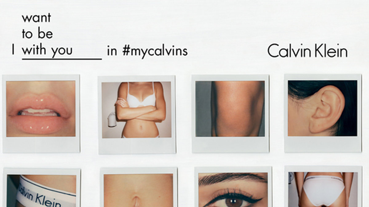 Kendall Jenner i en kampanj för Calvin Klein.