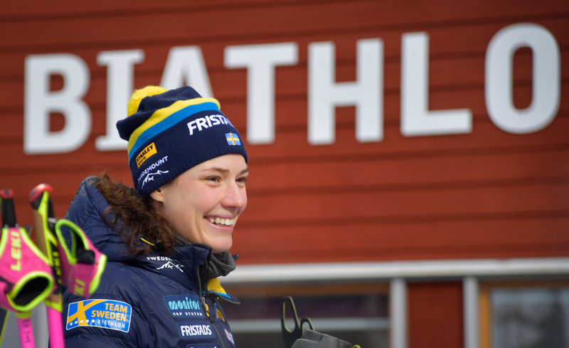 Hanna Öberg vid en världscuptävling 'hemma' i Östersund. Arkivbild.