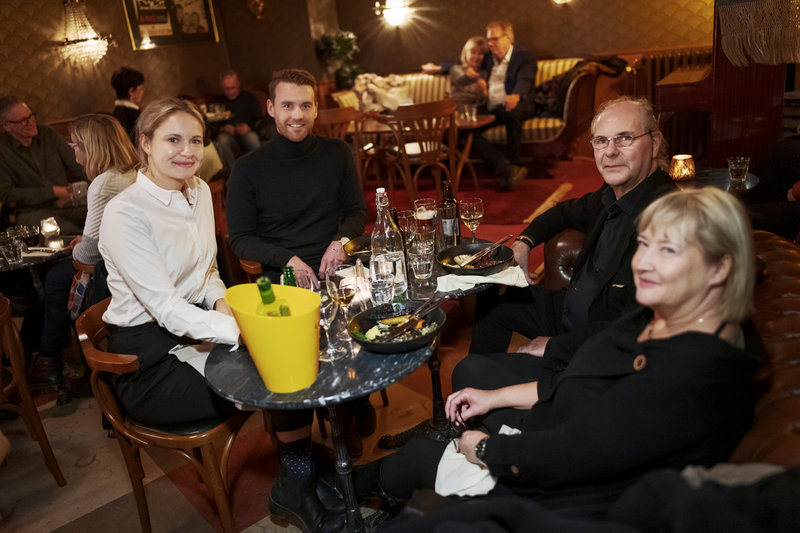 Besökarna Antonia Heidenborg, Victor Söderlund, Christer Heidenborg och Mari Heidenborg.