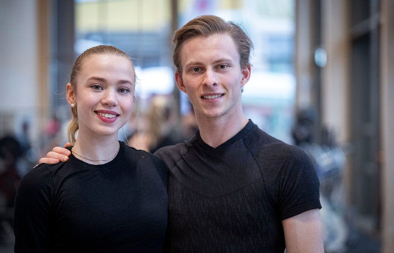 Isdansparet Milla Ruud Reitan och Nikolaj Majorov.