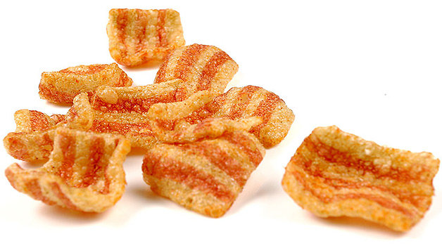 Baconsnacks är ofta veganska Baconsnacks är ofta veganska
